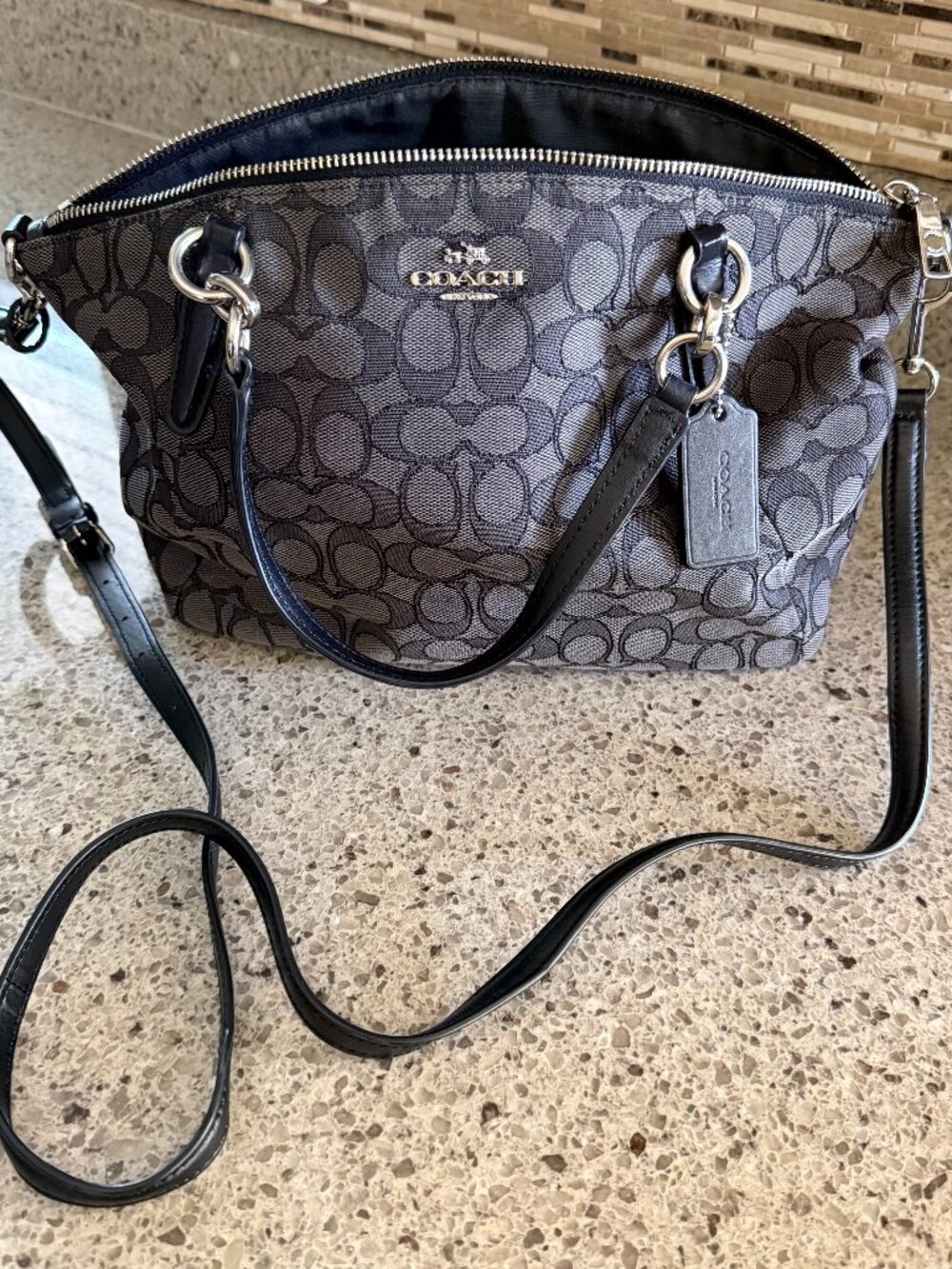 Coach Signature Harley East/West Hobo 2-Way Shoulder Crossbody